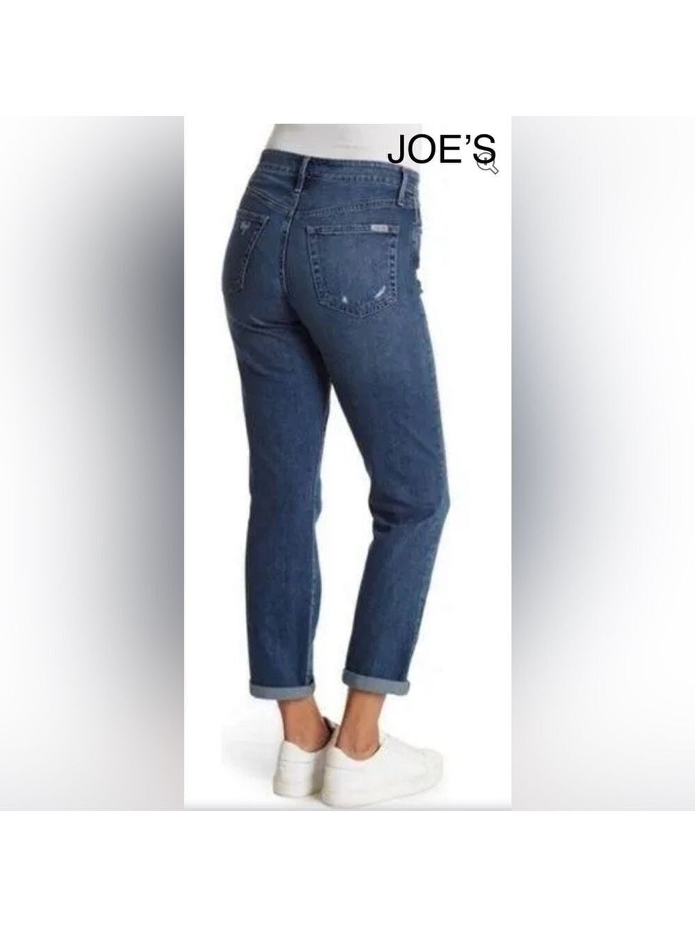 NWT JOE’S MID-RISE Boyfriend Rolled Cuff Crop Relaxed Fit Jean SAMIRA W24